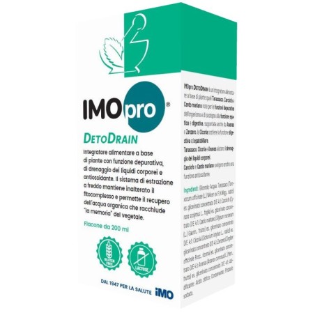 Imopro Detodrain integratore drenante depurativo 200 ml Imopro Detodrain integratore drenante depurativo 200 ml