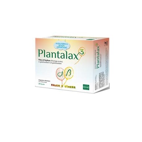 Plantalax 3 Pesca e Limone 20 Bustine - Integratore Contro la Stitichezza