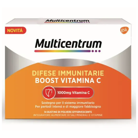 MULTICENTRUM DIFESE IMMUNITARIE BOOST VITAMINA C 14 BUSTINE MULTICENTRUM DIFESE IMMUNITARIE BOOST VITAMINA C 14 BUSTINE