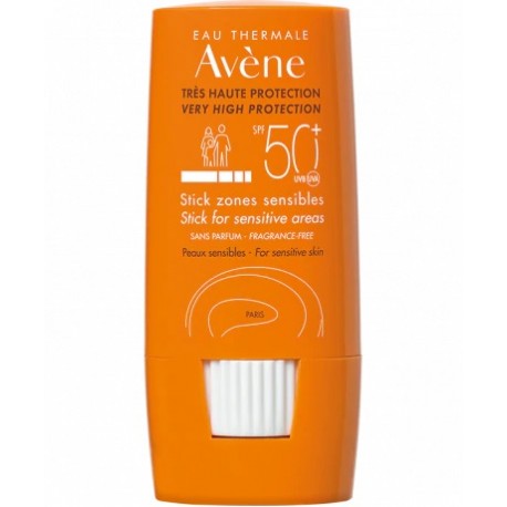 Avene Eau Thermale Stick Large Zone Sensibili SPF50+ protezione solare 8 g