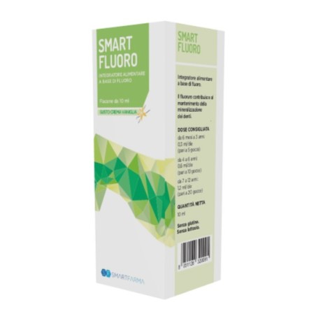 Smart Fluoro integratore per mineralizzazione dei denti 10 ml gusto vaniglia Smart Fluoro integratore per mineralizzazione dei denti 10 ml gusto vaniglia