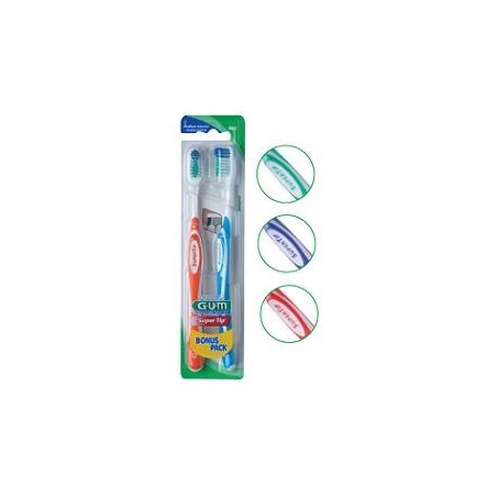 Gum Supertip 463 spazzolino medio confezione convenienza 2x1 Gum Supertip 463 spazzolino medio confezione convenienza 2x1
