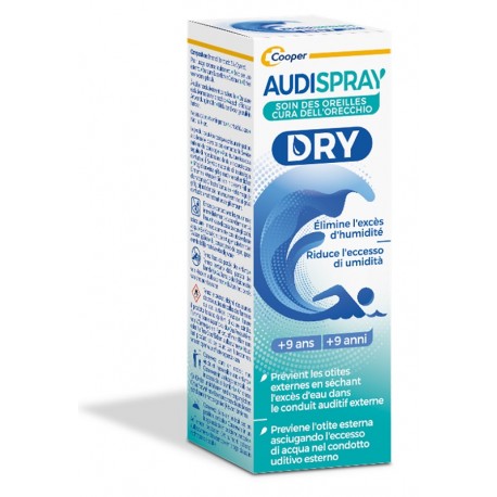 Audispray Dry contro l'umidità eccessiva dell'orecchio prevenzione otite sopra i 9 anni 30 ml
