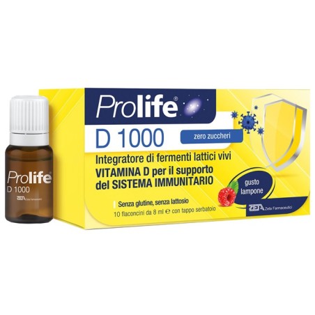 Zeta Farmaceutici Prolife D 1000 integratore di fermenti lattici per difese 80 ml Zeta Farmaceutici Prolife D 1000 integratore di fermenti lattici per difese 80 ml