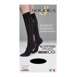 Solidea Scottish Knee-High 100 den Gambaletto Unisex Fantasia Nero Tg. 3