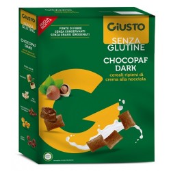 Giusto Senza Glutine Chocopaff Dark cereali ripieni di crema alla nocciola 300 g