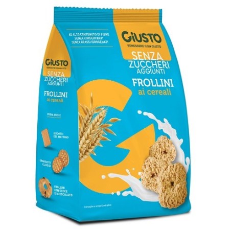 Giusto Senza Zuccheri aggiunti Frollini ai cereali 350 g Giusto Senza Zuccheri aggiunti Frollini ai cereali 350 g