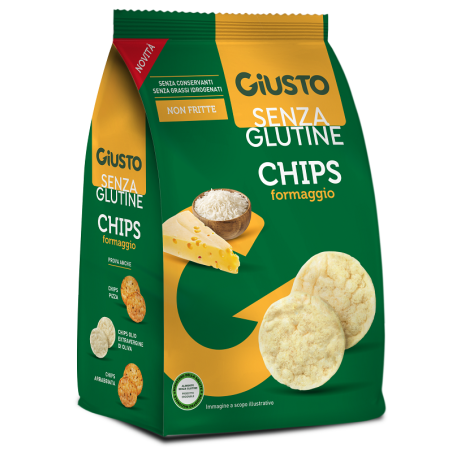 Giusto Senza Glutine Chips al formaggio croccanti 40 g Giusto Senza Glutine Chips al formaggio croccanti 40 g