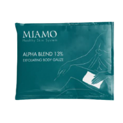 Miamo Alpha Blend 13% - Garza corpo esfoliante imbevute per doppia esfoliazione 1 garza monodose