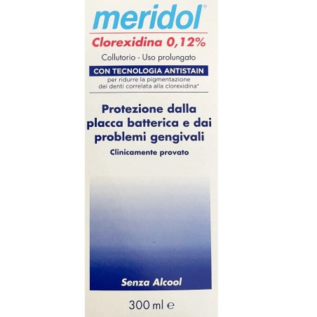 Meridol Collutorio Clorexidina 0,12% contro placca e disturbi gengivali 300 ml Meridol Collutorio Clorexidina 0,12% contro placca e disturbi gengivali 300 ml