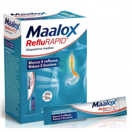 MAALOX REFLURAPID 20 BUSTINE DA 10 ML TAGLIO PREZZO