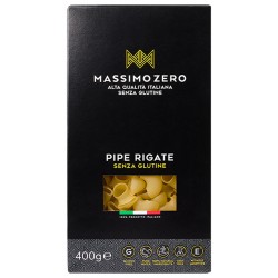 Massimo Zero Pipe Rigate pasta senza glutine ingredienti naturali 400 g