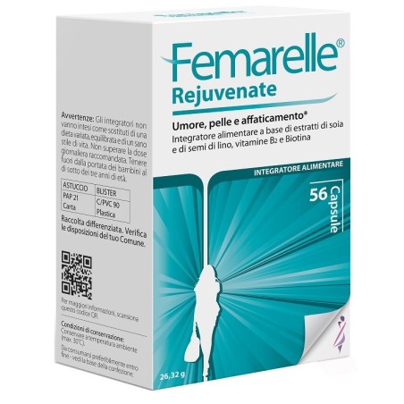Femarelle Rejuvenate integratore per umore, pelle e affaticamente 56 capsule Femarelle Rejuvenate integratore per umore, pelle e affaticamente 56 capsule