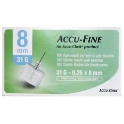 Accu-Check Accu-Fine ago per penna da insulina gauge 31 x 8 mm 100 pezzi