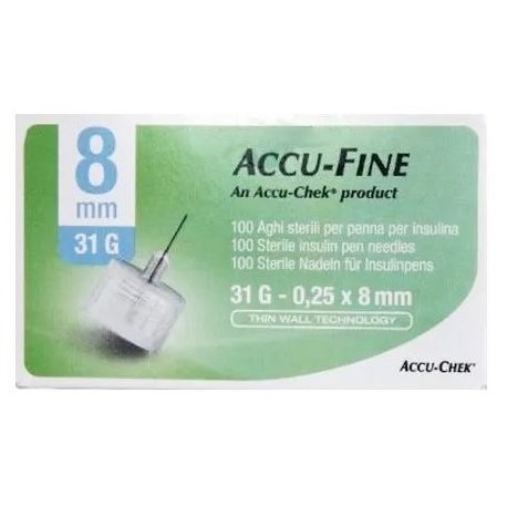 Accu-Check Accu-Fine ago per penna da insulina gauge 31 x 8 mm 100 pezzi