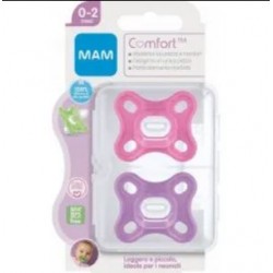Mam Comfort 0-2 Mesi Ciuccio in silicone confezione doppia rosa