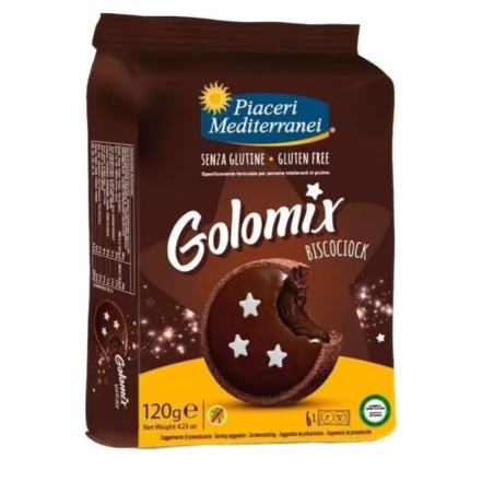 Piaceri Mediterranei Golomix Biscociock 6 snack al cioccolato senza glutine Piaceri Mediterranei Golomix Biscociock 6 snack al cioccolato senza glutine