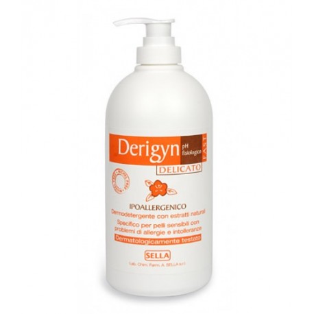 Derigyn Delicato dermodetergente specifico pelli sensibili con problemi di allergie e intolleranze 500 ml