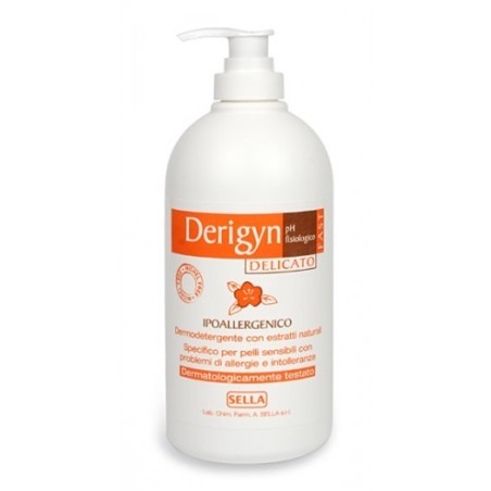 Derigyn Delicato dermodetergente specifico pelli sensibili con problemi di allergie e intolleranze 500 ml Derigyn Delicato dermodetergente specifico pelli sensibili con problemi di allergie e intolleranze 500 ml