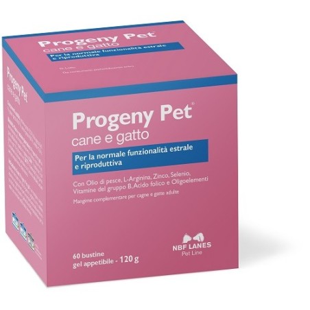 Progeny Pet Cane e Gatto Integratore per estro e gravidanza 60 bustine
