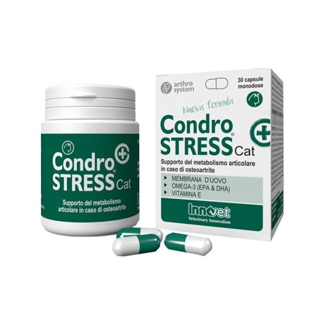 CondroStress+ Cat integratore per gatti con osteoartrite 30 capsule monodose CondroStress+ Cat integratore per gatti con osteoartrite 30 capsule monodose