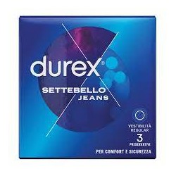 Durex Settebello Jeans profilattico anatomico vestibilità elevata 3 pezzi