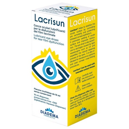 Lacrisun soluzione oftalmica riparatrice per occhio secco 10 ml Lacrisun soluzione oftalmica riparatrice per occhio secco 10 ml