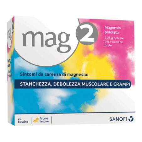 Mag2 soluzione orale granulare 20 bustine 2,25 mg Mag2 soluzione orale granulare 20 bustine 2,25 mg