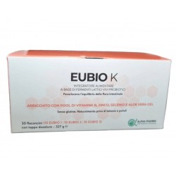 Eubio K integratore per flora intestinale 10 Eubio 1 + 10 Eubio 2 + 10 Eubio 3 flaconcini