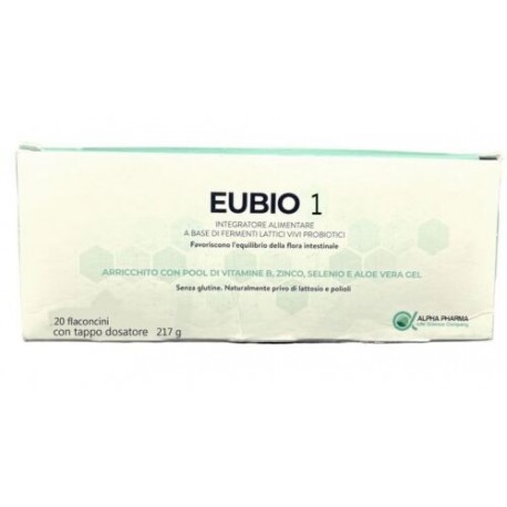 Eubio 1 integratore per benessere intestinale con fermenti e probiotici 20 flaconcini