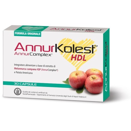 Annurkolest integratore con melannurca per il colesterolo 30 capsule Annurkolest integratore con melannurca per il colesterolo 30 capsule