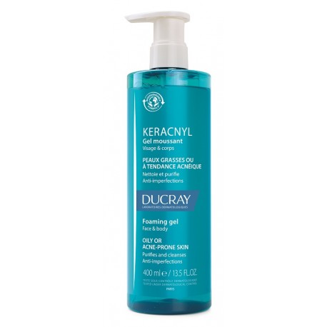 Ducray Keracnyl Gel detergente purificante pelle grassa acneica 400 ml