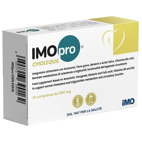 IMOpro Cholequil Integratore per Colesterolo e Trigliceridi 30 compresse