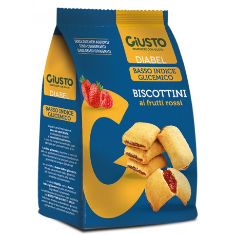 Giusto Diabel Biscottini ai frutti rossi con basso indice glicemico 250 g