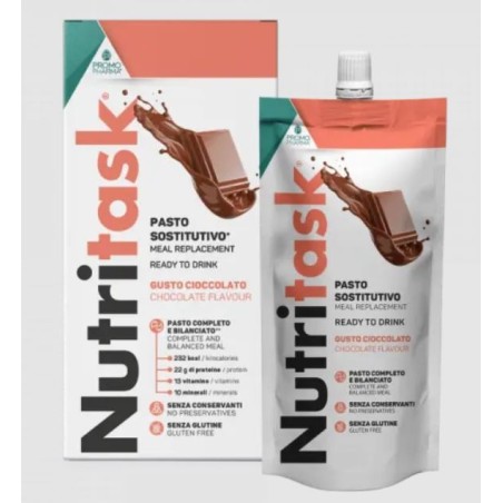 Nutritask pasto sostitutivo pronto da bere al gusto cioccolato 440 g Nutritask pasto sostitutivo pronto da bere al gusto cioccolato 440 g