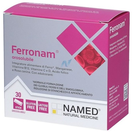 Named Ferronam Orosolubile integratore a base di ferro 30 bustine