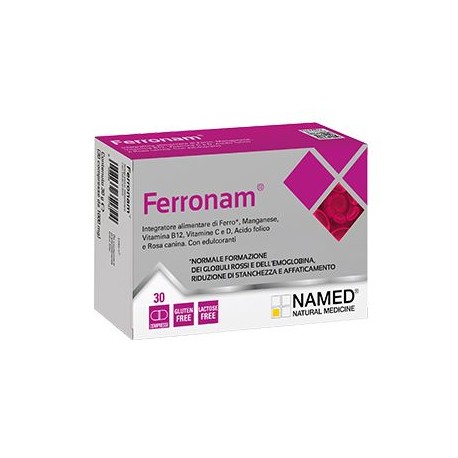 Named Ferronam integratore di ferro per stanchezza e anemia 30 compresse