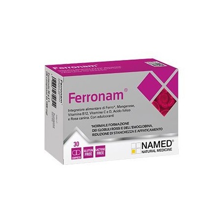 Named Ferronam integratore di ferro per stanchezza e anemia 30 compresse Named Ferronam integratore di ferro per stanchezza e anemia 30 compresse