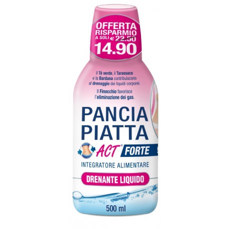 Pancia Piatta Act Forte Drenante Liquido Integratore per Eliminare i liquidi 500ml