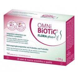 Omni Biotic Flora Plus+ integratore con probiotici e prebiotici 14 bustine