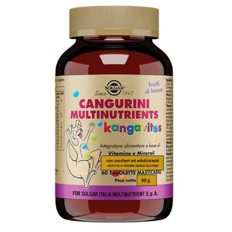 Solgar Cangurini Multinutrients 60 tavolette Frutti di Bosco Solgar Cangurini Multinutrients 60 tavolette Frutti di Bosco