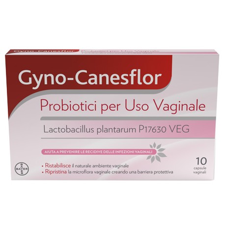 Bayer Gyno-canesflor probiotici per flora batterica 10 capsule vaginali