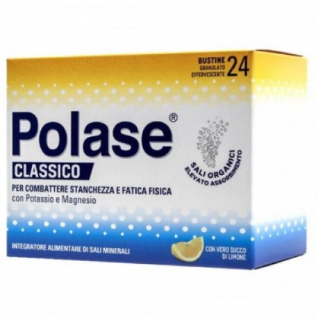 Polase Limone 24 Bustine Effervescenti - Integratore di Sali Minerali