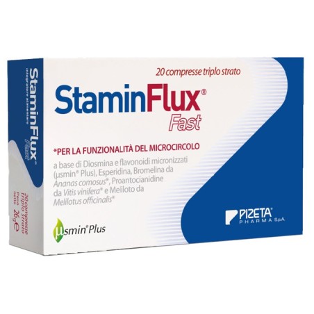 Pizeta Pharma Staminflux Fast Integratore per Microcircolo e Gambe Pesanti 20 compresse Pizeta Pharma Staminflux Fast Integratore per Microcircolo e Gambe Pesanti 20 compresse