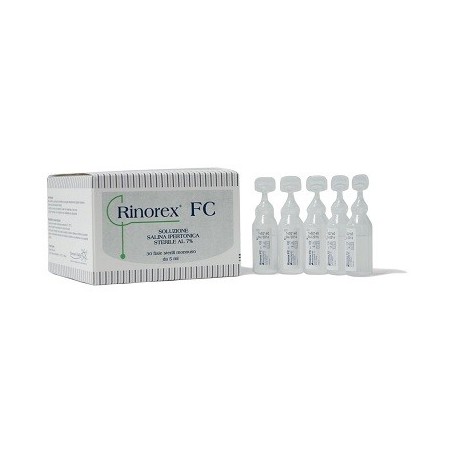 Rinorex Fc Soluzione Salina Ipertonica 7% per aerosol terapia 30 fiale da 5 ml Rinorex Fc Soluzione Salina Ipertonica 7% per aerosol terapia 30 fiale da 5 ml