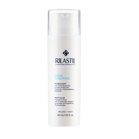 Rilastil Aqua Sensitive - Fluido Matt idratante pelle mista e grassa 40 ml