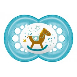 Mam Originale Ciuccio in caucciù per bambini dai 16 mesi confezione doppia azzurra