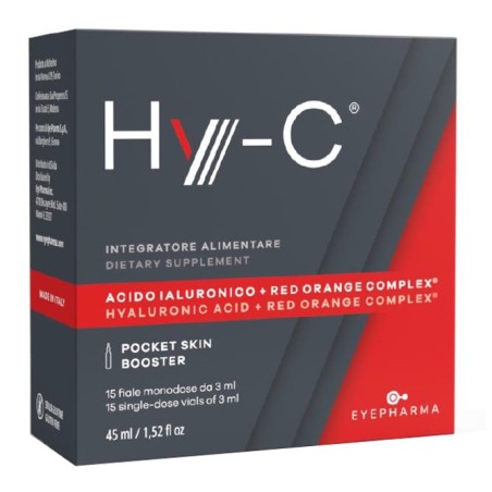 Eyepharma Hy-c integratore acido ialuronico e red orange complex 15 fiale monodose Eyepharma Hy-c integratore acido ialuronico e red orange complex 15 fiale monodose