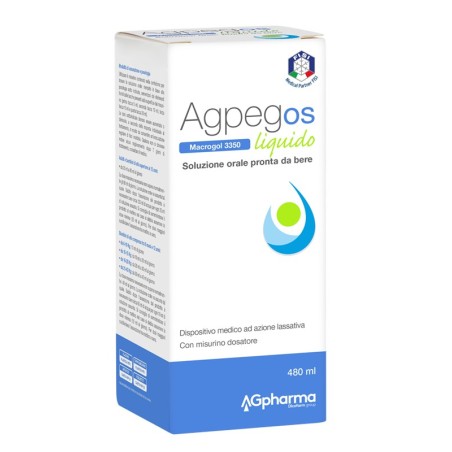 Ag Pharma Agpeg Soluzione Orale Macrogol 3350 integratore lassativo liquido 480 ml Ag Pharma Agpeg Soluzione Orale Macrogol 3350 integratore lassativo liquido 480 ml