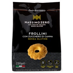 Massimo Zero Frollini con zucchero di canna senza glutine 220 g